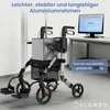 ELONEO 2in1 Rollstuhl Rollator faltbar und leicht mit Sitz, Produktbild-Vorschau 8