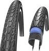A bicycle tire shown from the side, with a cutaway view revealing its internal layers. Produktbild-Vorschau