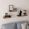 VASAGLE Schweberegal, Wandboard, 40 x 20 x 3,8 cm braun Produktbild-Vorschau 15