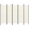 vidaXL Divisorio 5 pezzi bianco crema 250x180 cm - Divisori Anteprima dell’immagine prodotto 9