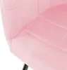 A close-up view of a pink velvet chair. Produktbild-Vorschau