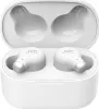 A pair of white JVC true wireless earbuds in their charging case. Produktbild-Vorschau