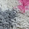 Tapis Shaggy multicolore rose, gris et crème pour le salon Voir les images du produit 3