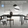 A dining table with chairs, featuring close-ups of product details and text overlays highlighting features. Náhled obrázku produktu