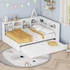 MODFU Schlafsofa Tagesbett 140x200cm mit Ausziehbarem Produktbild-Vorschau 1