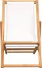 vidaXL Liegestuhl Teak 56x105x96 cm Creme Produktbild-Vorschau 3