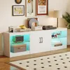 COSTWAY 3- in-1 TV-Schrank, Fernsehtisch für Fernseher bis Produktbild-Vorschau 8