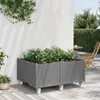 Fioriera con rotelle Grigio chiaro 100x80x54 cm PP Anteprima dell’immagine prodotto 2