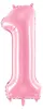 Folienballon Zahl "1", 86cm, rosa, 1 Stk. Produktbild-Vorschau 2
