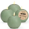 LED Kerze Kugeln 4er Set Wachs, Flackernde Flamme, Ø 10x9, Produktbild-Vorschau 1