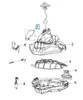 An exploded diagram of a robotic pool cleaner with numbered parts. Produktbild-Vorschau