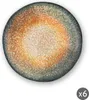 Excelsa Set di 6 piatti fondi Efesto in ceramica 21X5 Cm Anteprima dell’immagine prodotto 1