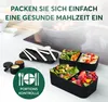 Umami Brotdose Bento-Lunchbox mit Holzdeckel, Fächern, Produktbild-Vorschau 3