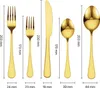 VEVOR 60 tlg. Besteckset in Gold aus lebensmittelechtem Produktbild-Vorschau 8