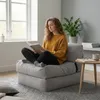 Pouf letto sfoderabile 70x190 cm BANANAIR grigio chiaro Anteprima dell’immagine prodotto 8