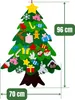 A felt Christmas tree decorated with various ornaments, with dimensions indicated. Voir les images du produit