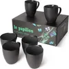 MIAMIO - 6 x 350 ml Kaffeetassen Set Außen Schwarz Innen Produktbild-Vorschau 1