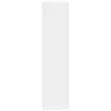 A plain white background with a tall, narrow white object, likely a wardrobe or cabinet, divided horizontally into two sections. Voir les images du produit