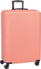 A coral-colored trolley suitcase is shown against a white background. Produktbild-Vorschau