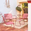 sweeek - Gartenlounge-Set aus Stahl, 4 Plätze - Terrakotta Produktbild-Vorschau 3