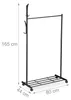 Relaxdays Garderobe mit Rollen, HxBxT: 165 x 80 x 44 cm, Produktbild-Vorschau 12