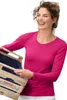 Langärmeliges Baumwoll-T-Shirt für Damen, 95% Baumwolle, 5% Produktbild-Vorschau 1
