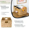 Aufbewahrungskorb faltbarer Korb geflochten aus Wasserhyazinthe Seegras HMF 37241 Größe L 36 x 28 x 20 cm für den täglichen Gebrauch Produktbild-Vorschau