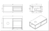 Badmöbel Unterschrank REED-100 (HPL / beton) ohne Produktbild-Vorschau 4