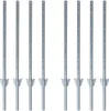 A set of eight grey fence posts arranged in two columns against a white background. Produktbild-Vorschau