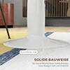 Runder Esstisch Weiß 70x74 cm - Pulverbeschichteter Stahl & Produktbild-Vorschau 5