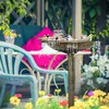 Sweiko Vogeltränke, Vogelbad mit Statue, Blumenmuster, 2 Produktbild-Vorschau 2