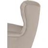 Beige Ohrensessel aus Velours Falco Sessel mit Holzbeine Produktbild-Vorschau 5