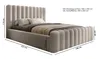 A diagram of a bed with dimensions indicated by lines and text. Produktbild-Vorschau