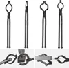 A collage of images showing different types of blacksmith tongs and their uses. Anteprima dell’immagine prodotto