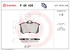 Brembo Bremsbelagsatz, Scheibenbremse Hinterachse P 85 020 Produktbild-Vorschau 5