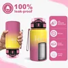 Nerezová fľaša na pitie, 500 ml, fľaša na pitie so slamkou, Náhľad obrázku produktu 2