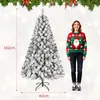 182cm Arbre de Noël artificiel avec neige, 1000 pointes, Voir les images du produit 8