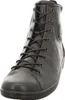 A black leather high-top shoe with laces. Produktbild-Vorschau