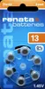 A package of Renata 13 zinc-air hearing aid batteries. Produktbild-Vorschau