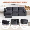MODFU 3-Sitzer Sofa,Modulares Sofa mit 1 Hockern,Big Sofa Produktbild-Vorschau 5
