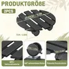 YARDIN, 2 stuks WPC plantenrollers, 30x30 cm, rond, Productafbeelding-voorbeeld 2