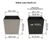 Lamela Blumentopf | Juka | Mit Einsatz | Weiß | 25 cm Produktbild-Vorschau 2