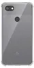 The back of a transparent phone case on a light gray background. Produktbild-Vorschau