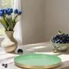Serveertray Marrakech, 40 cm – Mintgroen en goud – Metaal – Productafbeelding-voorbeeld 3