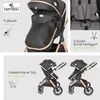 Collage of images showing different features of a stroller. Produktbild-Vorschau