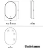 Miroir LED ovale 50x70cm, tricolore + anti-buée + dimmable Voir les images du produit 9