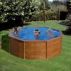 Piscina rotonda da parete in acciaio GRE con effetto legno Anteprima dell’immagine prodotto 10