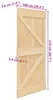 Porte vidaXL NARVIK Nature 100 x 210 cm en pin massif Voir les images du produit 8