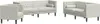 vidaXL 3-tlg. Chesterfield-Sofa-Set mit Nackenrollen Creme Produktbild-Vorschau 2