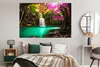 MuchoWow® Poster Wasserfall mit bunten Blumen und Bäumen - Produktbild-Vorschau 4